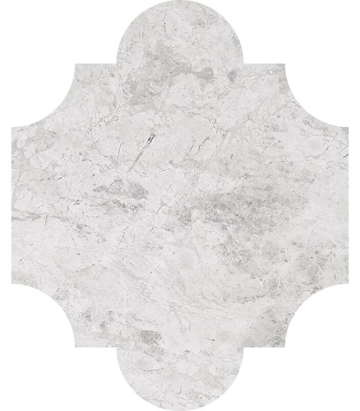 (NW90234)-Silver Clouds Polished San Felipe Waterjet Marble Tile Silver Clouds Cilalı San Felipe Su Jeti Mermer Karosu - Görsel 1