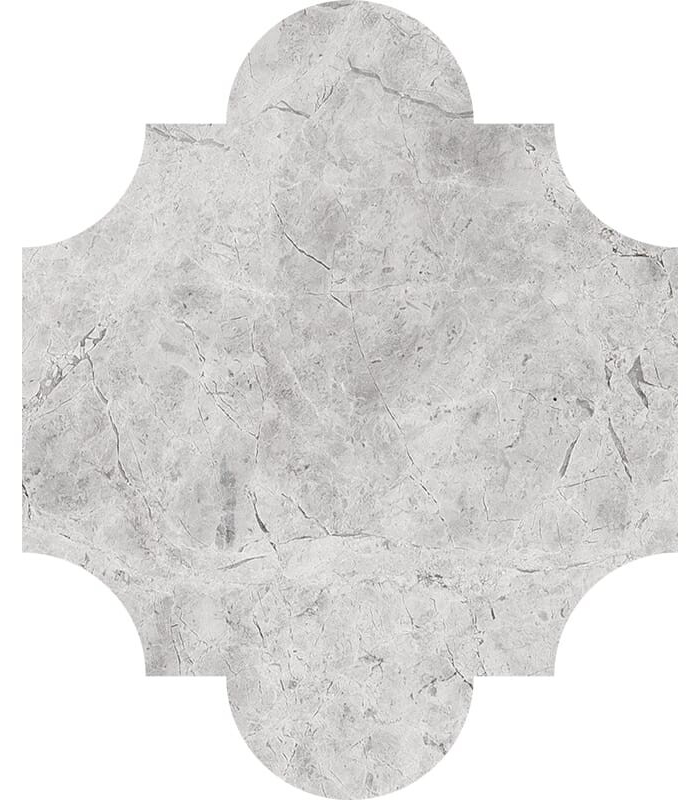 (NW90237)-Silver Shadow Honed San Felipe Waterjet Marble Tile Silver Shadow Honlanmış San Felipe Su Jeti Mermer Karosu - Görsel 1