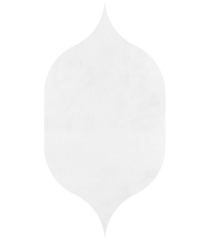 (NW90366)-Glacier Honed Gothic Arabesque Waterjet Marble Tile Buzul Honlanmış Gotik Arabesk Su Jeti Mermer Fayans - Görsel 1