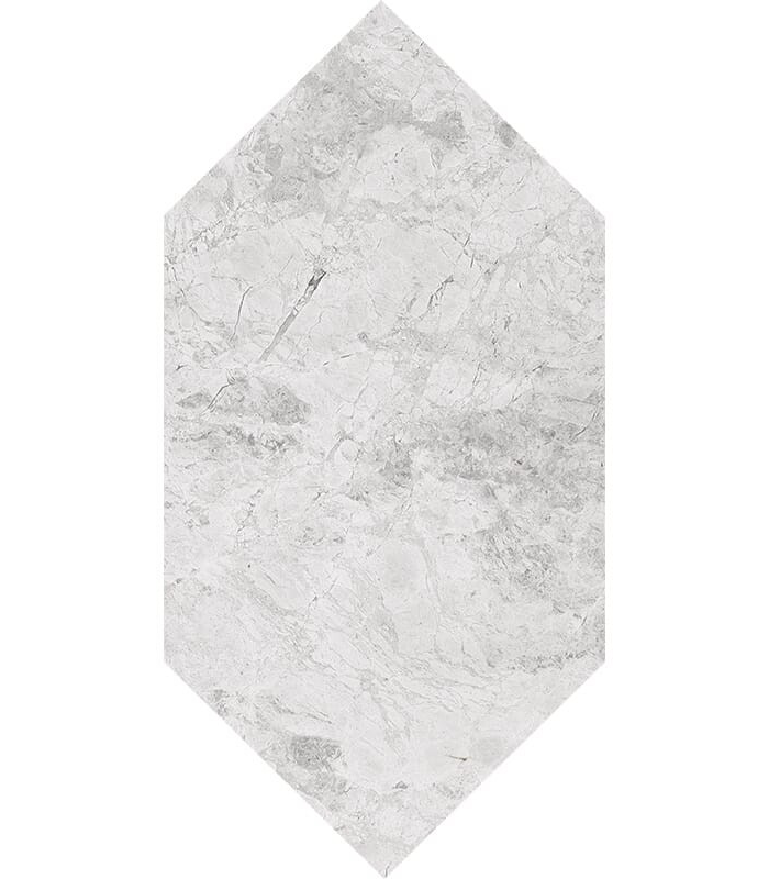 (NW90462)-Silver Clouds Polished Large Picket Waterjet Marble Tile Silver Clouds Cilalı Büyük Kazık Su Jeti Mermer Karosu - Görsel 1