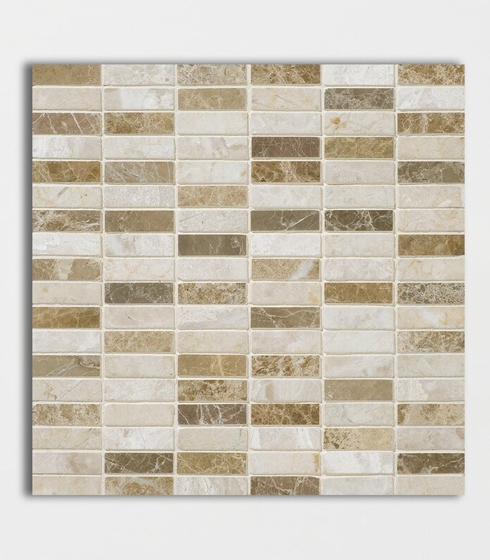 Milano Blend Cilalı 5-8x2 Mermer Mozaik Milano Blend Cilalı 5/8x2 Mermer Mozaik - Görsel 1