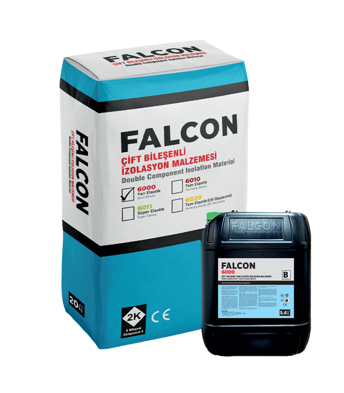Falcon-Ürün-Su Yalıtım Sistemleri-6000 📦 Çift Bileşenli İzolasyon Malzemesi (Yarı Elastik) - Görsel 1